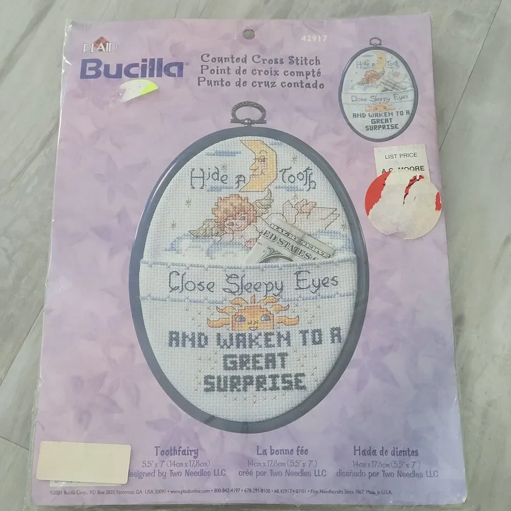 Bucilla Cross Stitch Kit 42917 Tooth Fairy 2001 Vintage